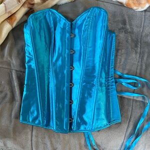 Medium blue corset